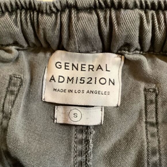 General Admission Cargo Elastic Waist Pull on Pant Casual Easy Pant Small Euc - Picture 4 of 5